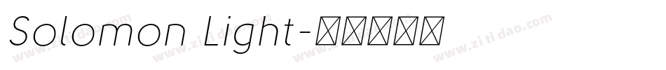 Solomon Light字体转换